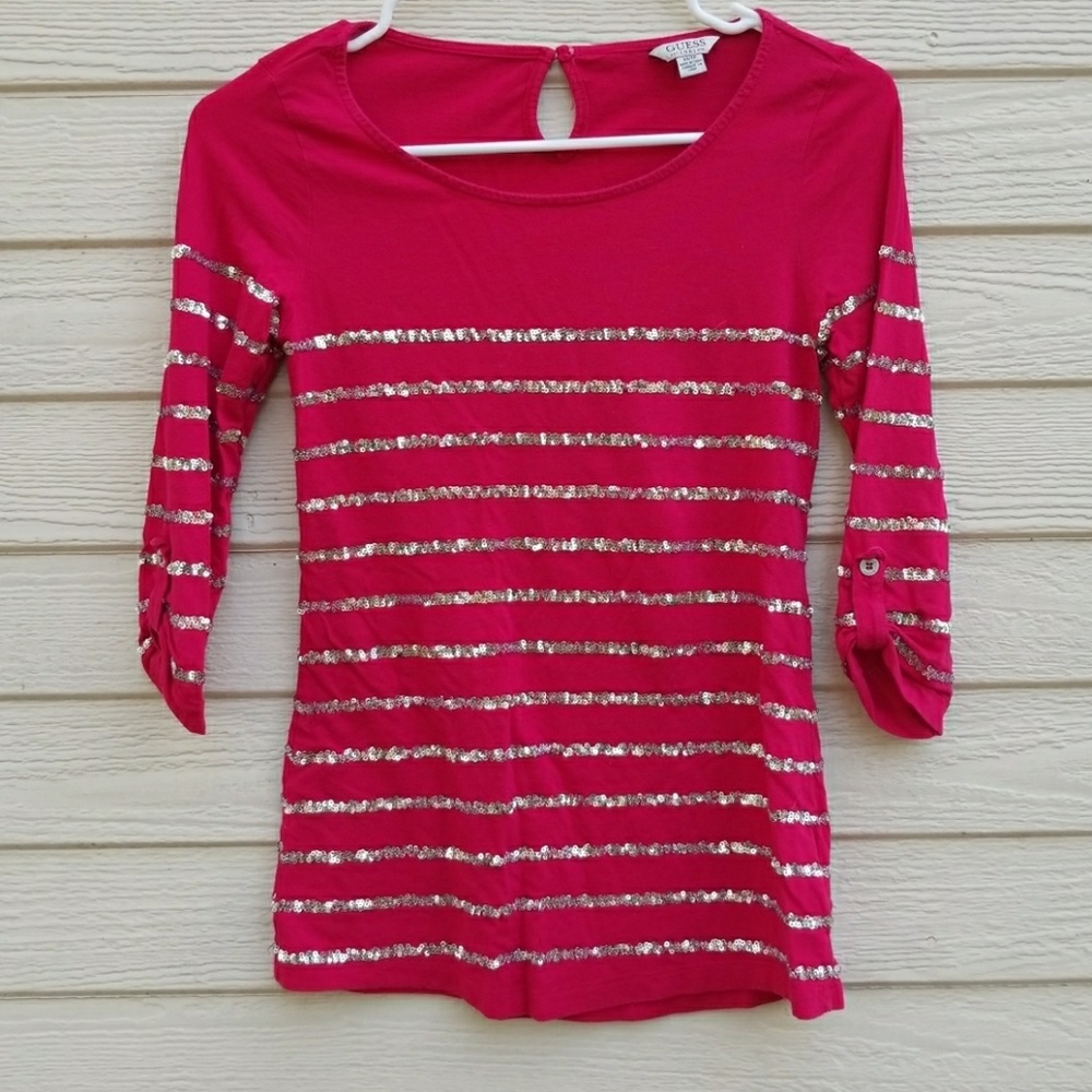 Guess Sequin Designed Blouse, XS